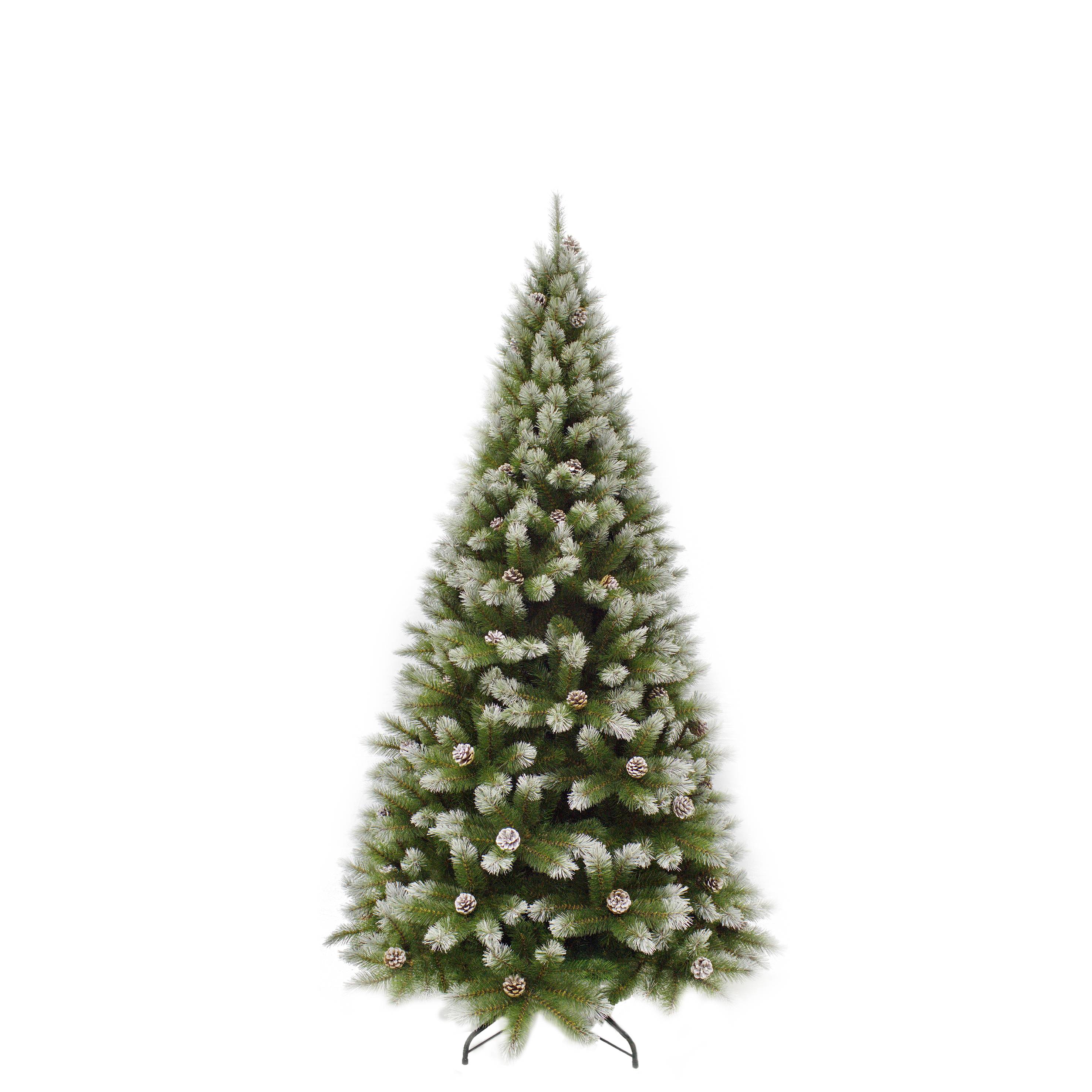 Sapin Pittsburgh vert avec des pommes de pin - O.102 x H.185 cm