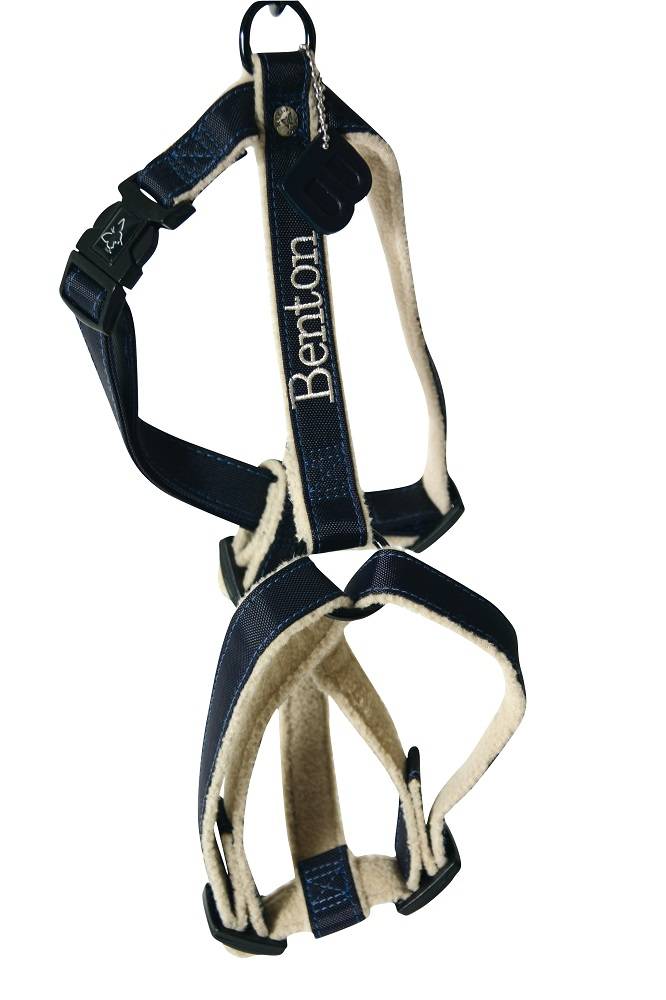 Martin Sellier - Martin Sellier - Harnais réglable Benton bleu 25 mm/70-90 cm