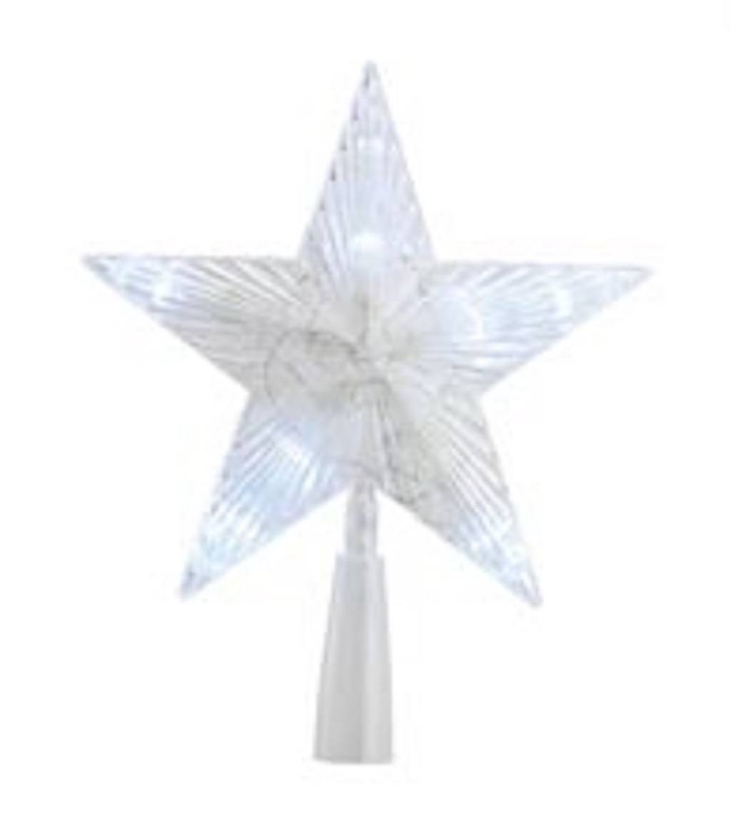 Blachere Illumination - Cimier de sapin en forme d'étoile avec 7 LEDS teint blanc pur - Image 4