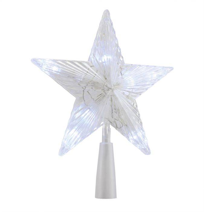 Blachere Illumination - Cimier de sapin en forme d'étoile avec 7 LEDS teint blanc pur