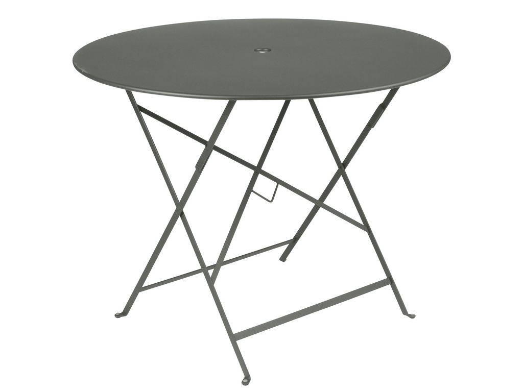 Fermob - Table de jardin ronde pliante acier romarin 4 personnes Bistro Fermob