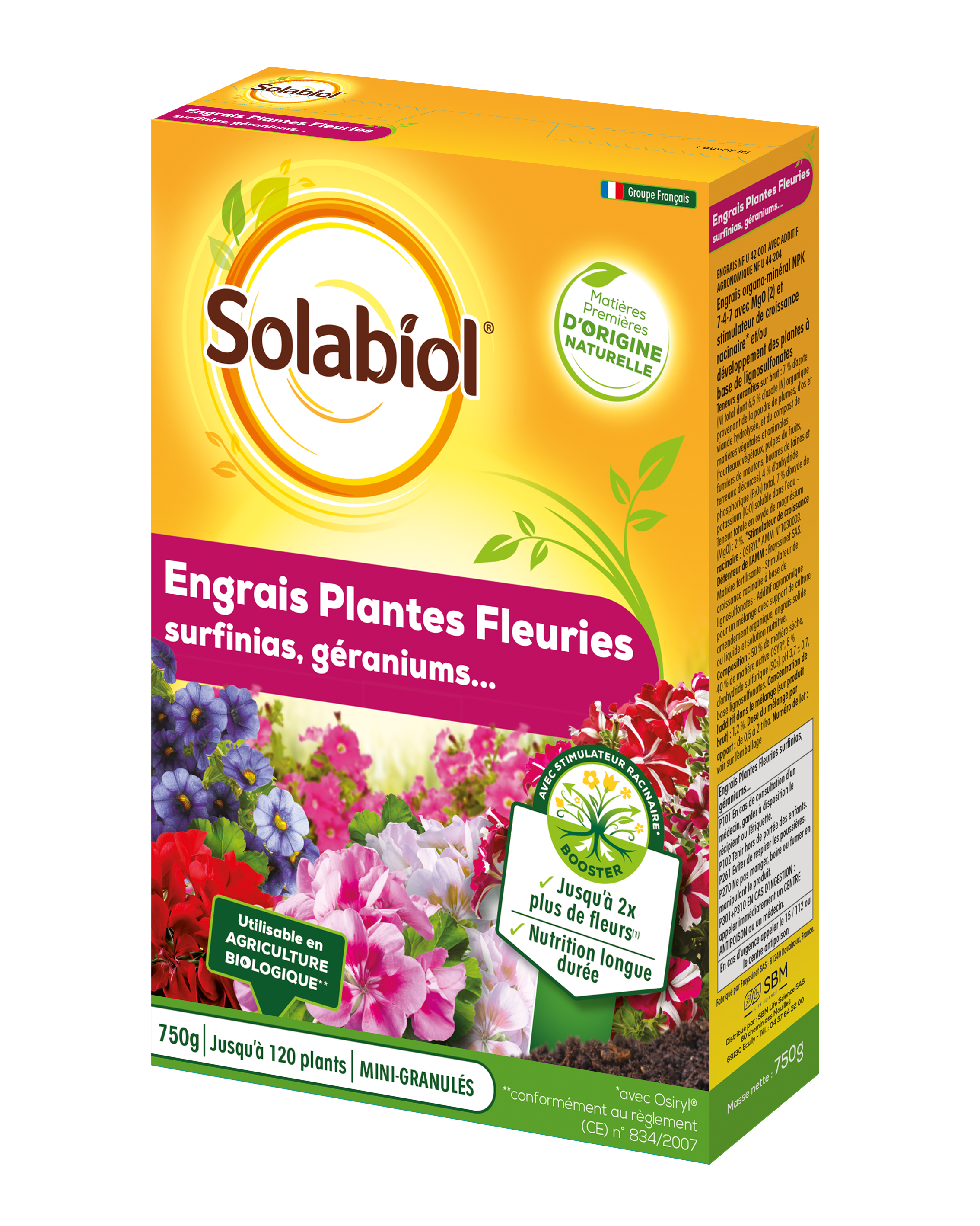 Solabiol - Engrais plantes fleuries 750g - SOLABIOL