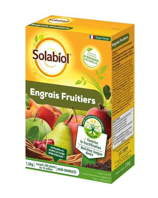 Solabiol - Engrais fruitiers 1,5 kg 30 m² – SOLABIOL - Image 1