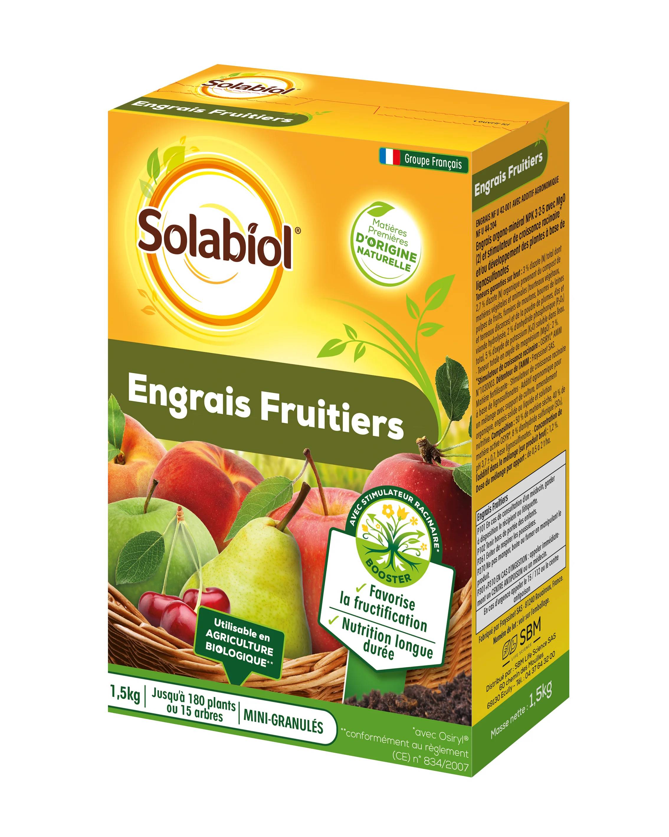Solabiol - Engrais fruitiers 1,5 kg 30 m² – SOLABIOL - Image 1