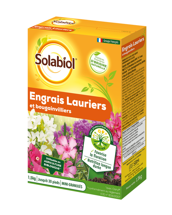 Solabiol - Engrais Laurier Bougainvillier 100% Organique 1,5 Kg – SOLABIOL - Image 1