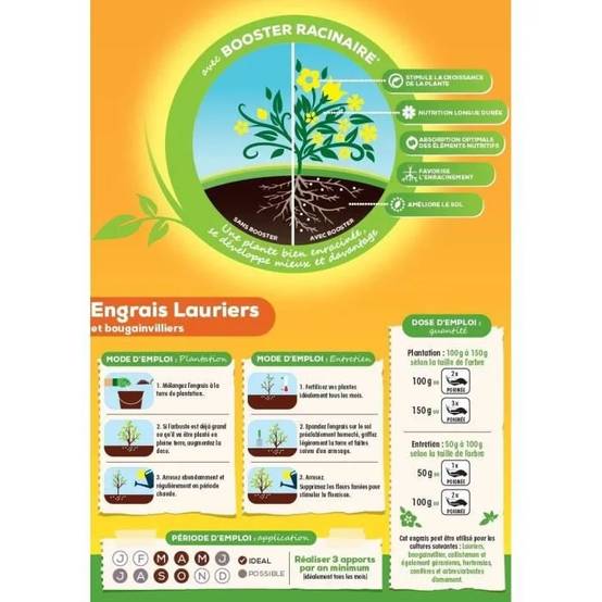 Solabiol - Engrais Laurier Bougainvillier 100% Organique 1,5 Kg – SOLABIOL - Image 3