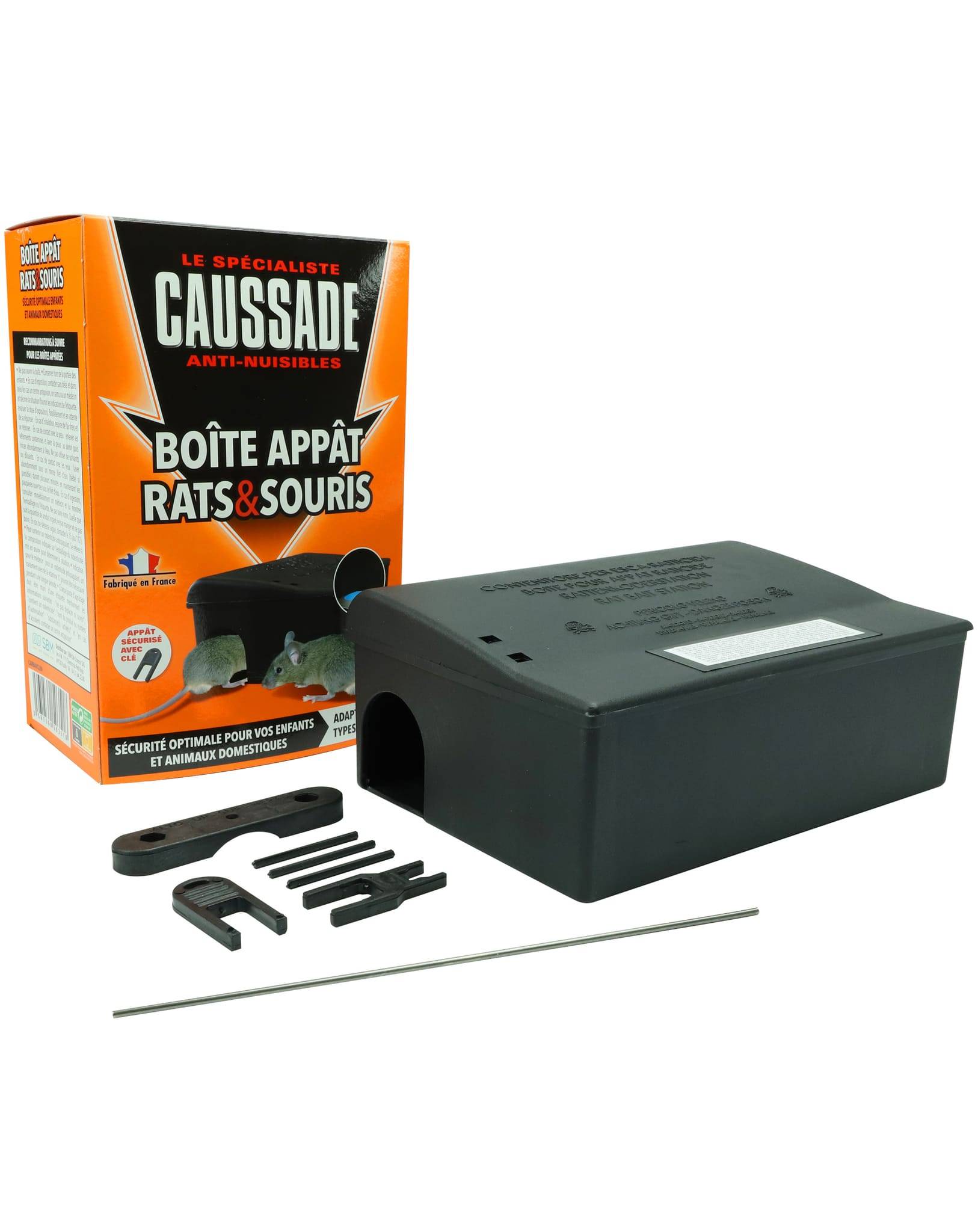 Caussade - Boîte appât rats et souris plastique avec clé CAUSSADE - Image 1