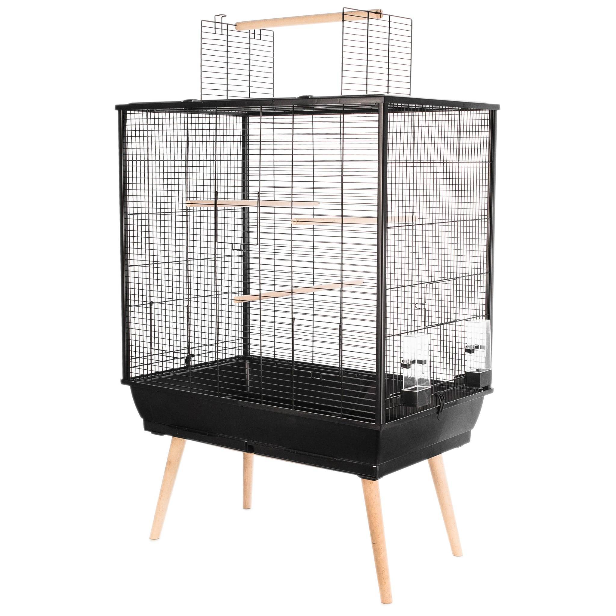Zolux - Cage Oiseau Bois Massif Gris - ZOLUX
