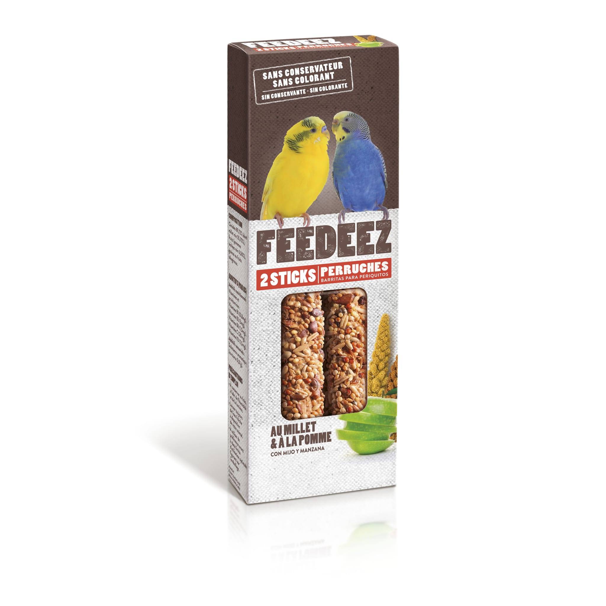 Feedeez - Feedeez - Sticks pour perruche Millet pomme 85g - Image 1