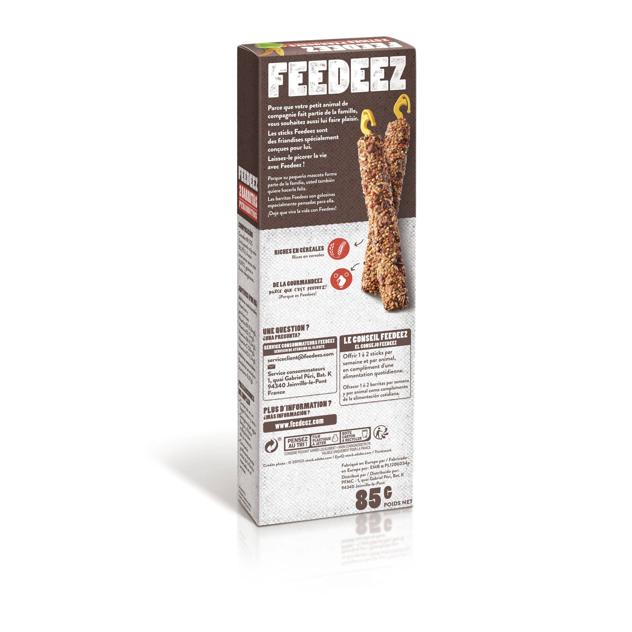 Feedeez - Feedeez - Sticks pour perruche Millet pomme 85g - Image 2
