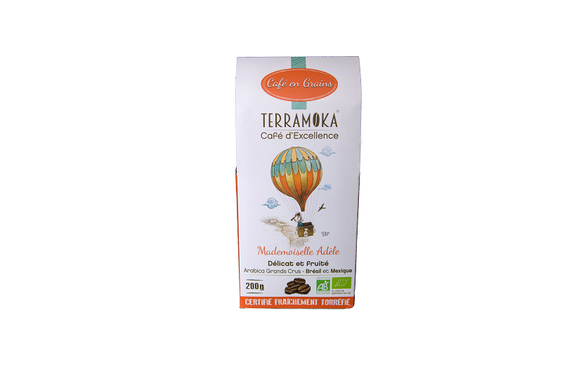 Terramoka - Café en grains - Mademoiselle Adèle 100 % arabica - 200 g - Image 1