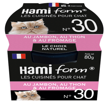 Hamiform - Plats cuisinés pour chat recette N°30 jambon/thon/fromage 80 g - Image 2