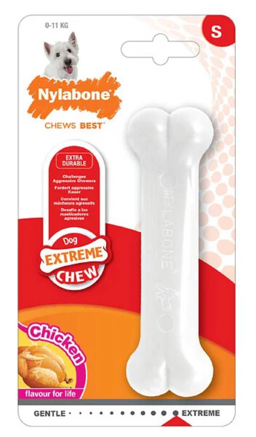 Nylabone - Jouet pour chien Nylabone Extreme Dura Chew au poulet taille S