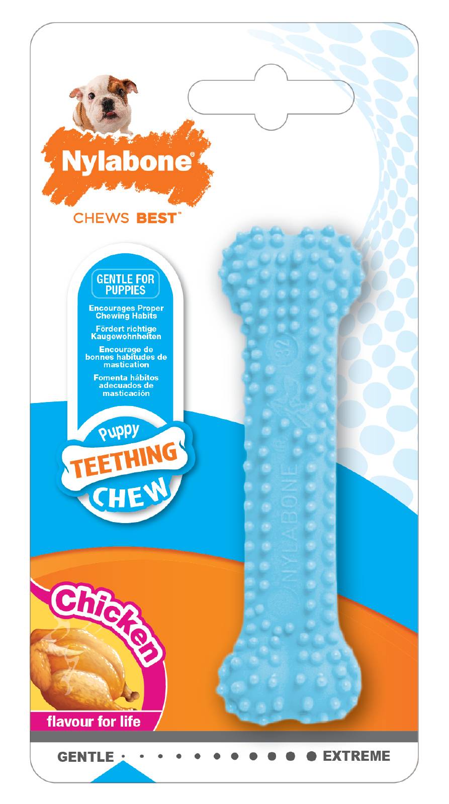 Nylabone - Nylabone - Os chiot teething chew gout poulet l.8 x H.15 cm