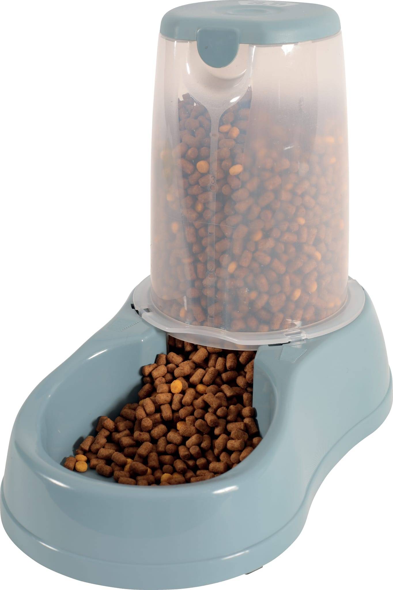 Zolux - Dispensador de croquetas antideslizante azul acero 3,5 kg - ZOLUX