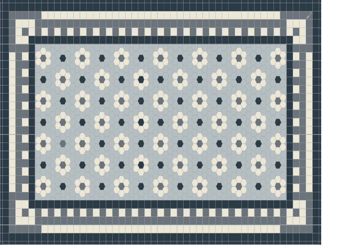 Coryl - Tapete interior de vinilo Aix Gris L.97 x l.58 cm
