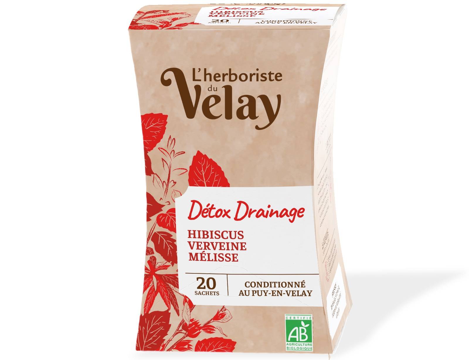 Herboriste du Velay - Infusion BIO détox drainage x20 - L'Herboriste du Velay