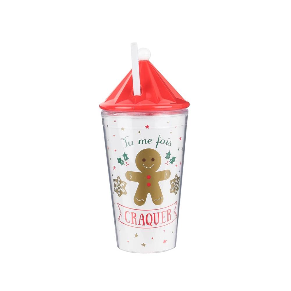 Mug noël plastique couvercle en forme cône - Image 5