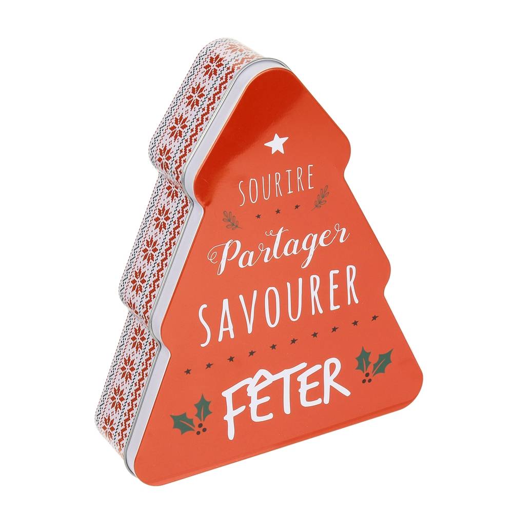 Boite de noël forme sapin - L.15,8 x l.19,2 x H.5 cm - Image 5