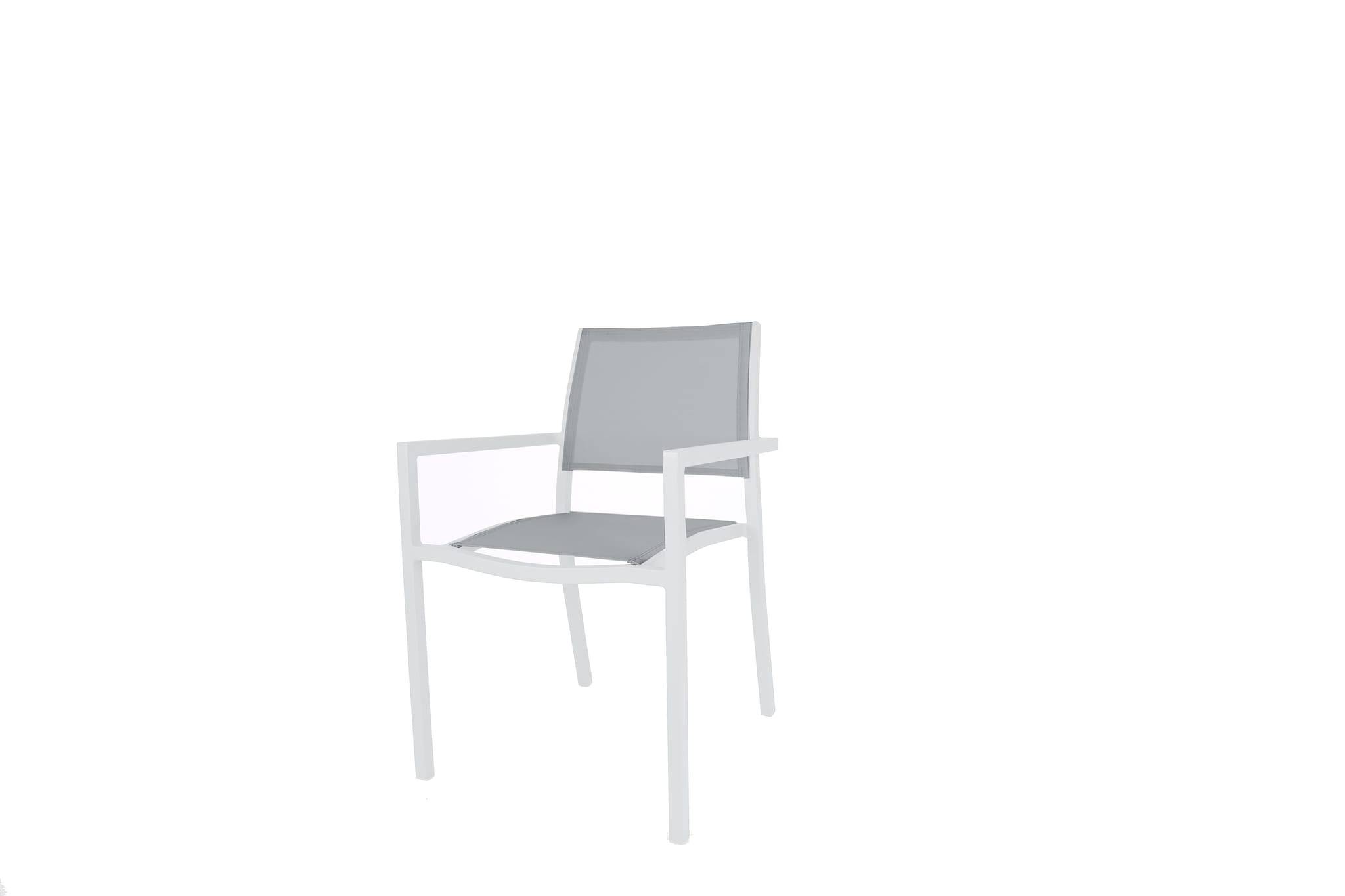 Ecloz - Fauteuil de jardin alu textilène blanc Haby ECLOZ - Image 1