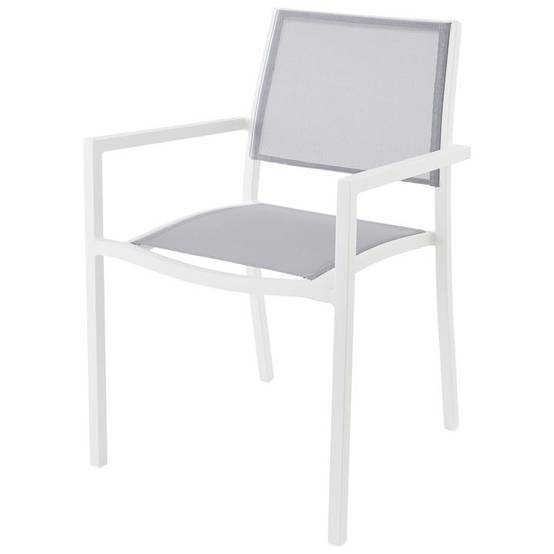 Ecloz - Fauteuil de jardin alu textilène blanc Haby ECLOZ - Image 2
