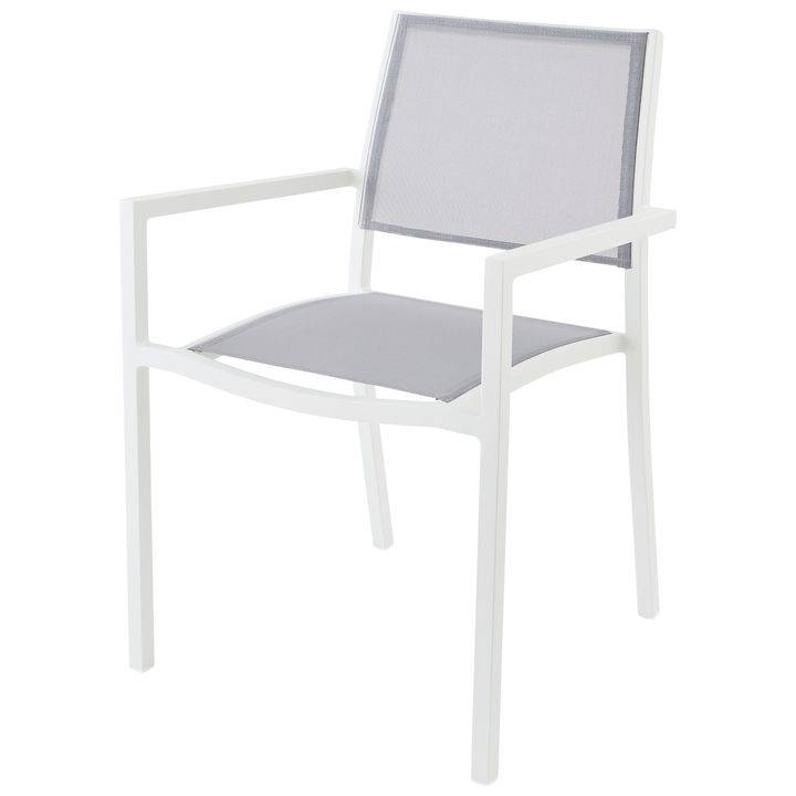 Ecloz - Fauteuil de jardin alu textilène blanc Haby ECLOZ - Image 2