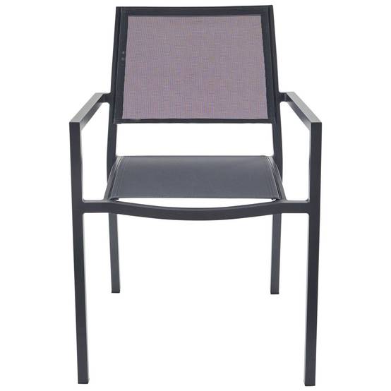 Ecloz - Fauteuil de jardin alu et textilène Haby Anthracite - ECLOZ - Image 2
