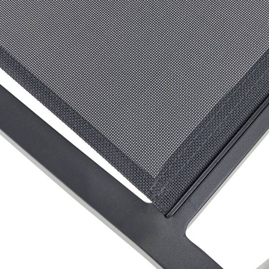 Ecloz - Fauteuil de jardin alu et textilène Haby Anthracite - ECLOZ - Image 3