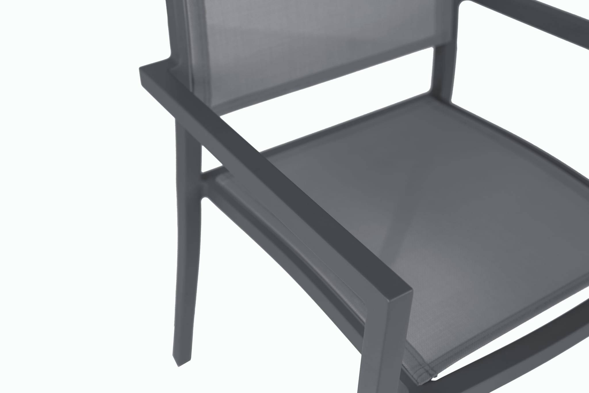 Ecloz - Sillón de jardín aluminio y textileno Haby Antracita - ECLOZ - Imagen 4