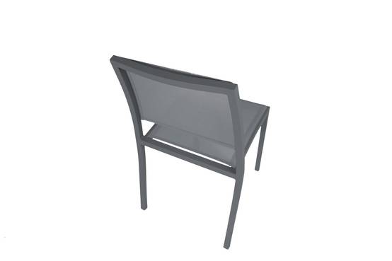 Ecloz - Chaise Haby Alu Textilène Anthracite - ECLOZ - Imagen 2