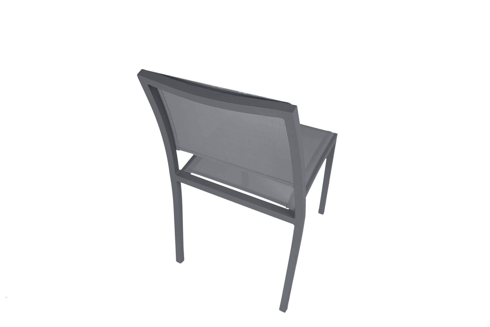 Ecloz - Chaise Haby Alu Textilène Anthracite - ECLOZ - Imagen 2