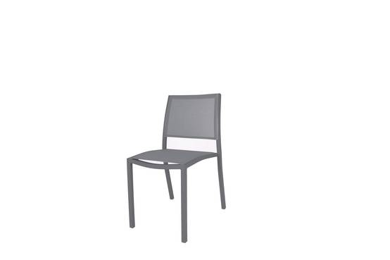 Ecloz - Chaise Haby Alu Textilène Anthracite - ECLOZ - Imagen 4