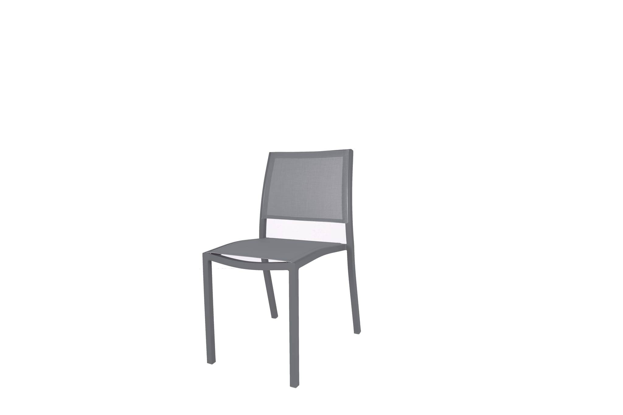 Ecloz - Chaise Haby Alu Textilène Anthracite - ECLOZ - Imagen 4