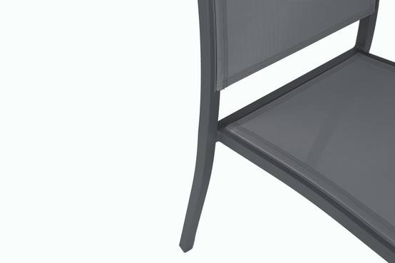 Ecloz - Chaise Haby Alu Textilène Anthracite - ECLOZ - Imagen 3