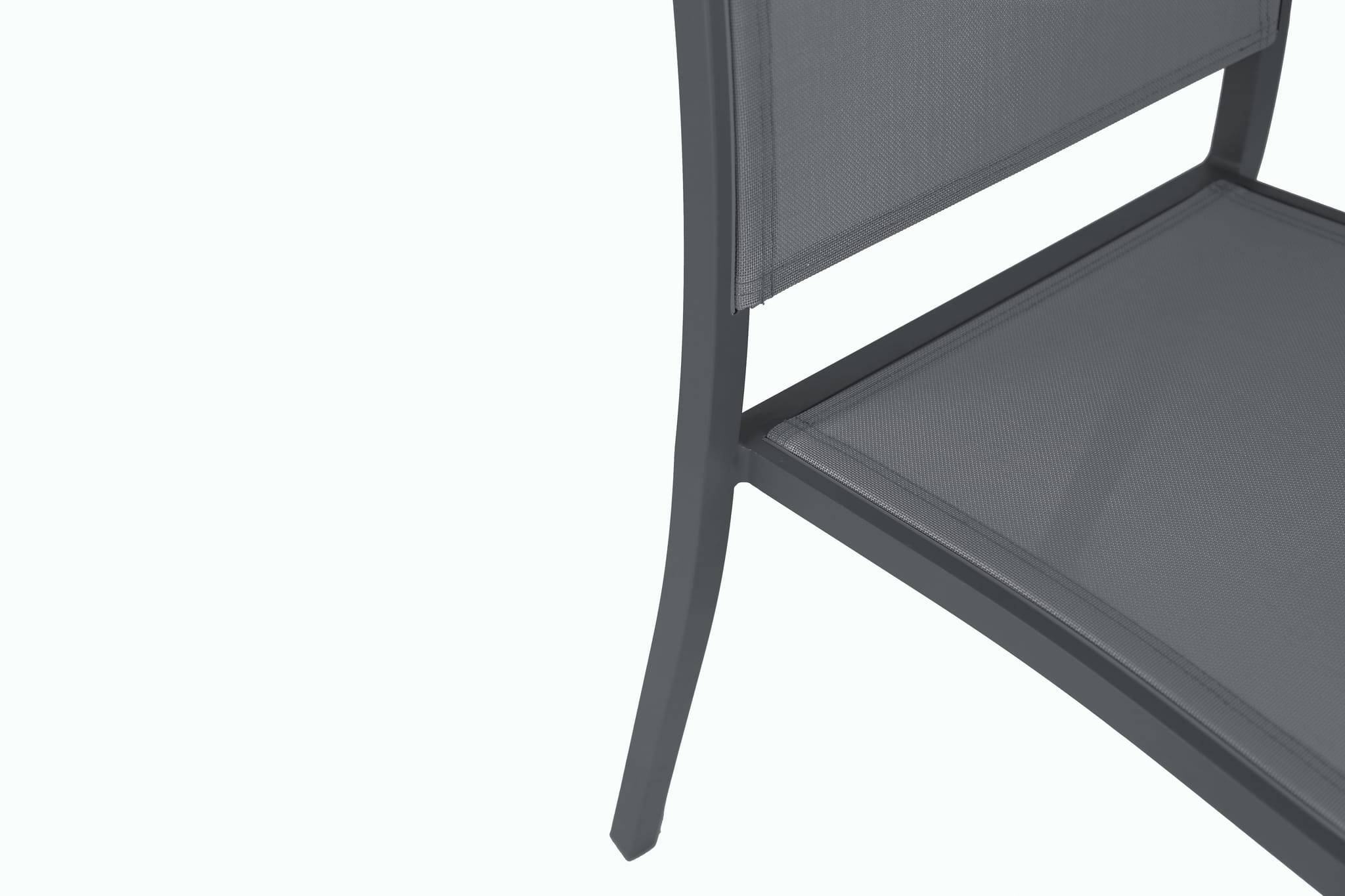 Ecloz - Chaise Haby Alu Textilène Anthracite - ECLOZ - Imagen 3