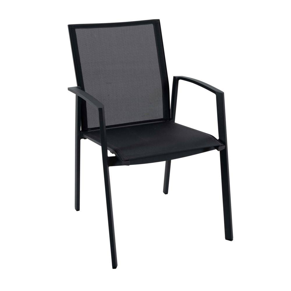Ecloz - Fauteuil Alex Alu Text Anthracite - ECLOZ - Imagen 1