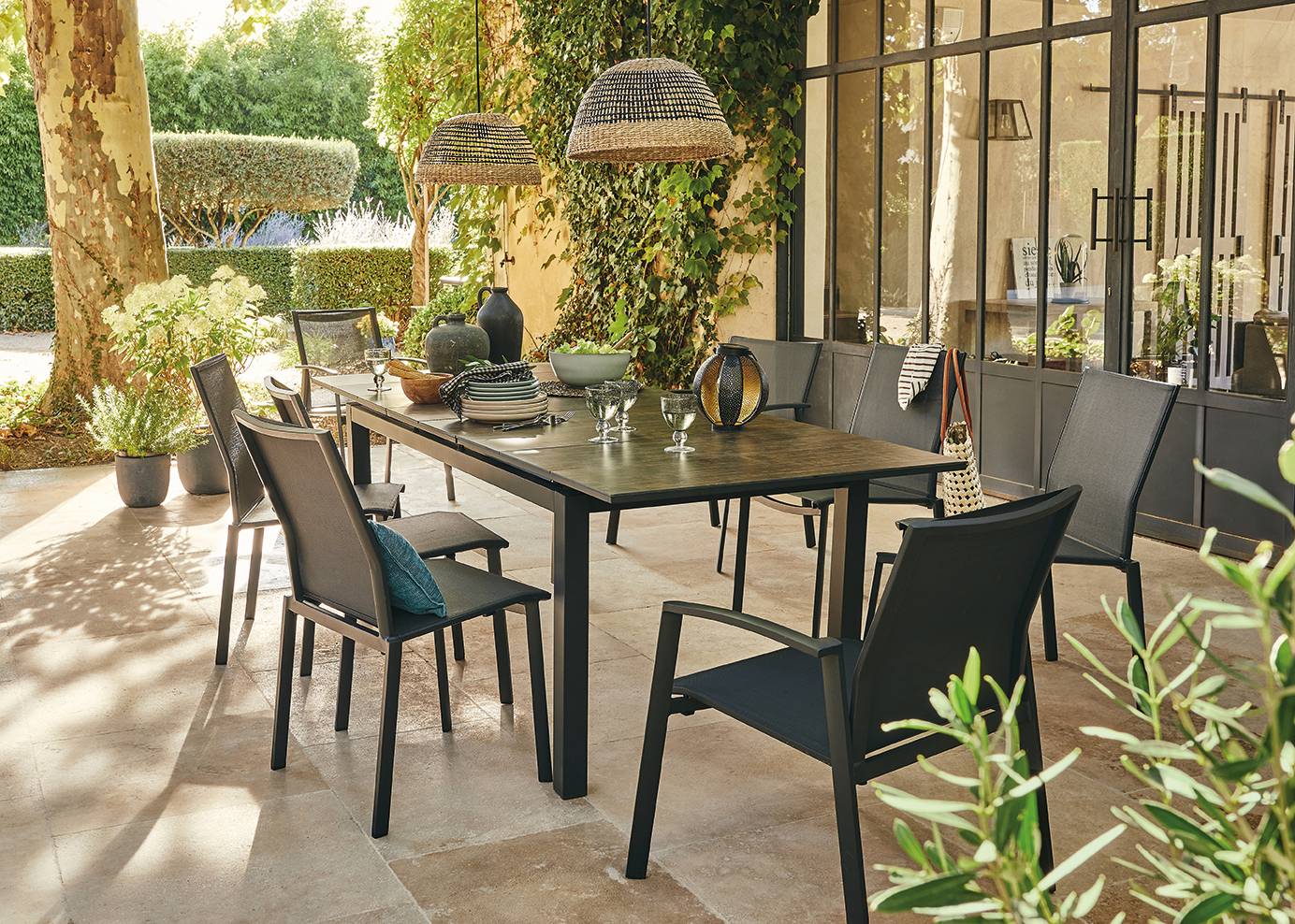 Ecloz - Chaise Alex Alu Text Anthracite - ECLOZ - Imagen 5