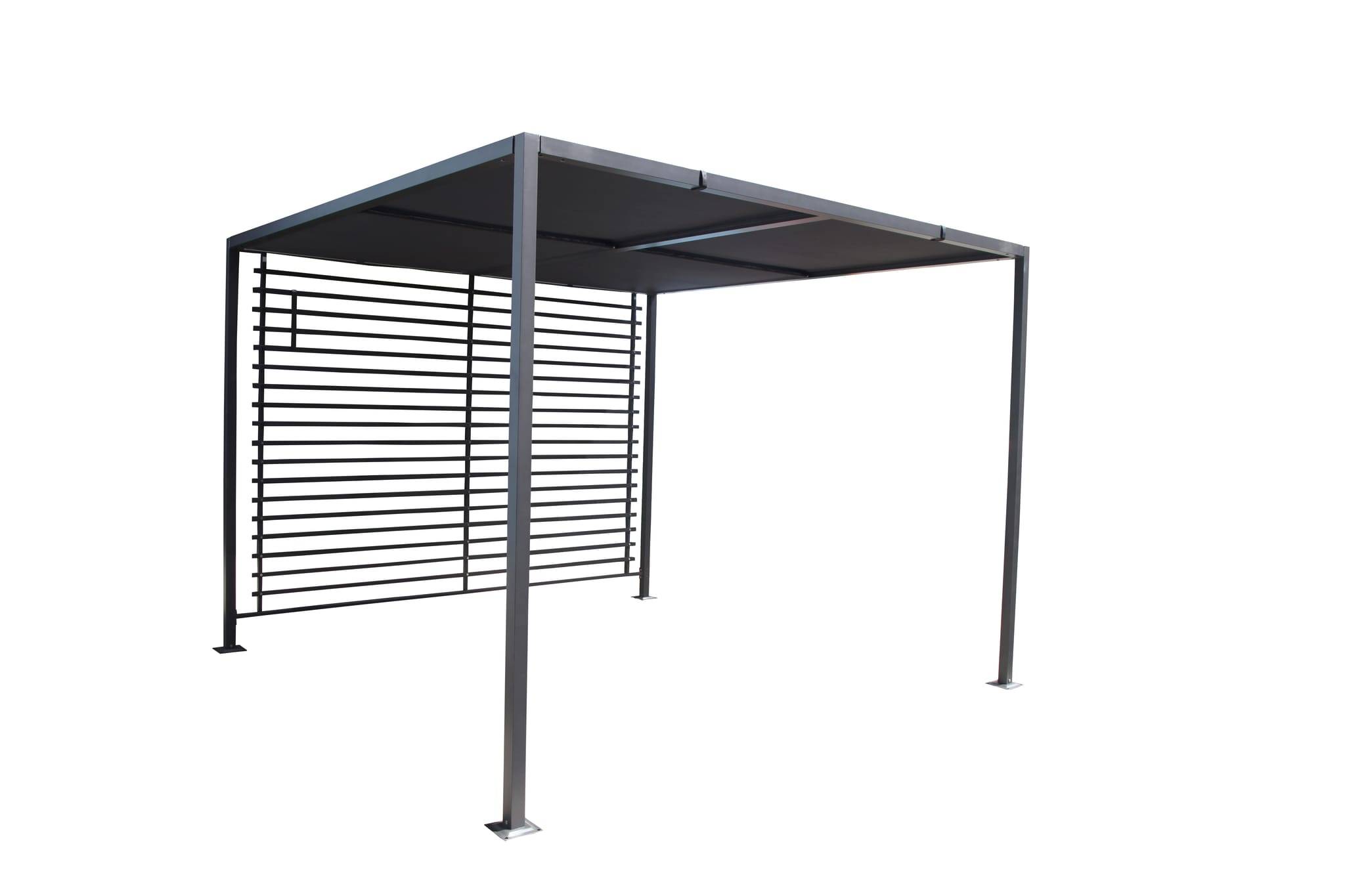 Ecloz - Tonnelle Orlando aluminium 2,8 m x 2,8 m anthracite - ECLOZ - Image 5