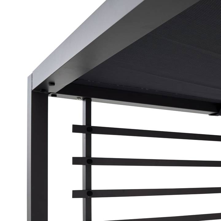 Ecloz - Tonnelle Orlando aluminium 2,8 m x 2,8 m anthracite - ECLOZ - Image 2
