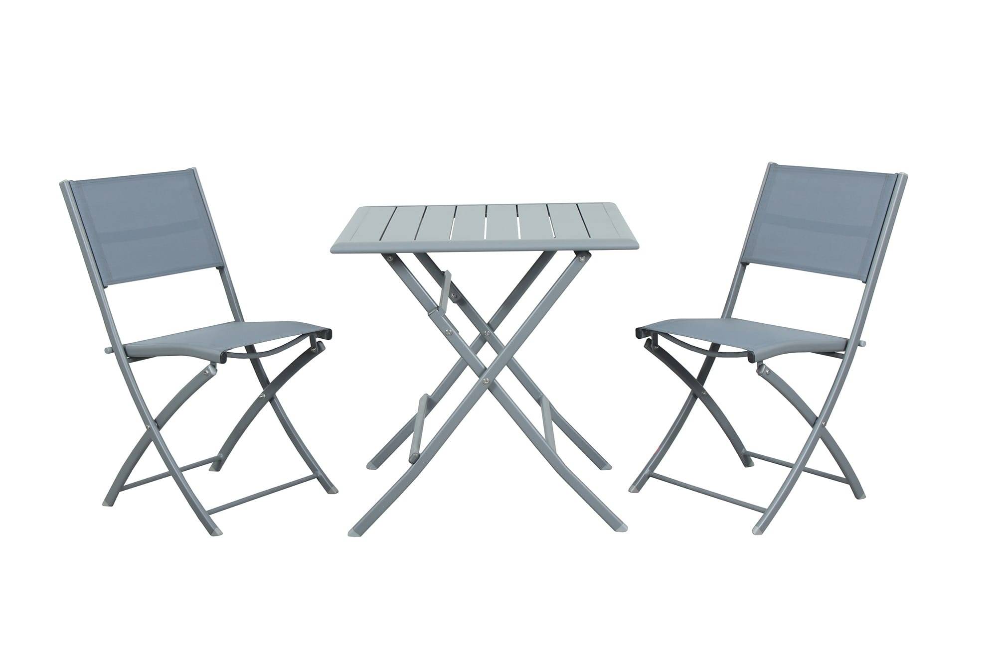 Table Swing grise - L.70 x l.70 x H.72 cm - Image 1