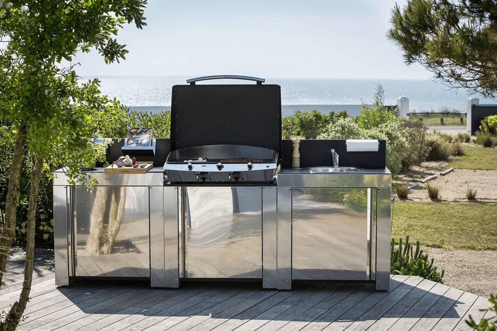 Eno - Eno - Module cuisine avec évier HPL et inox L.80 x l.60 x H.115 - Image 4