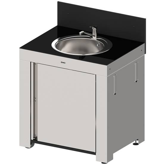 Eno - Eno - Module cuisine avec évier HPL et inox L.80 x l.60 x H.115 - Image 5