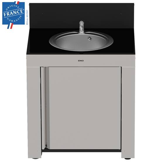 Eno - Eno - Module cuisine avec évier HPL et inox L.80 x l.60 x H.115 - Image 1