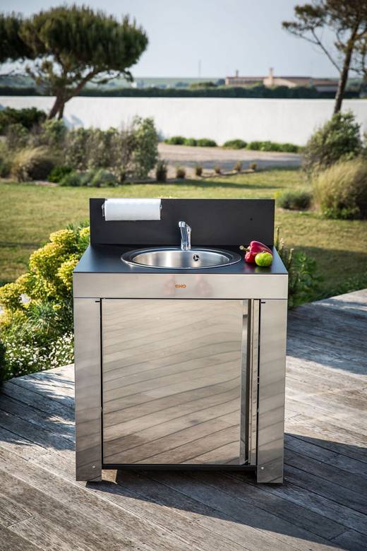 Eno - Eno - Module cuisine avec évier HPL et inox L.80 x l.60 x H.115 - Image 6