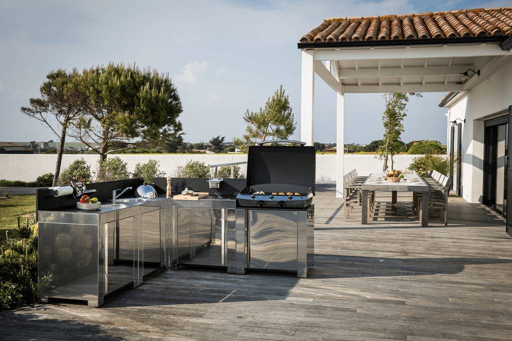 Eno - Eno - Module cuisine avec évier HPL et inox L.80 x l.60 x H.115 - Image 3