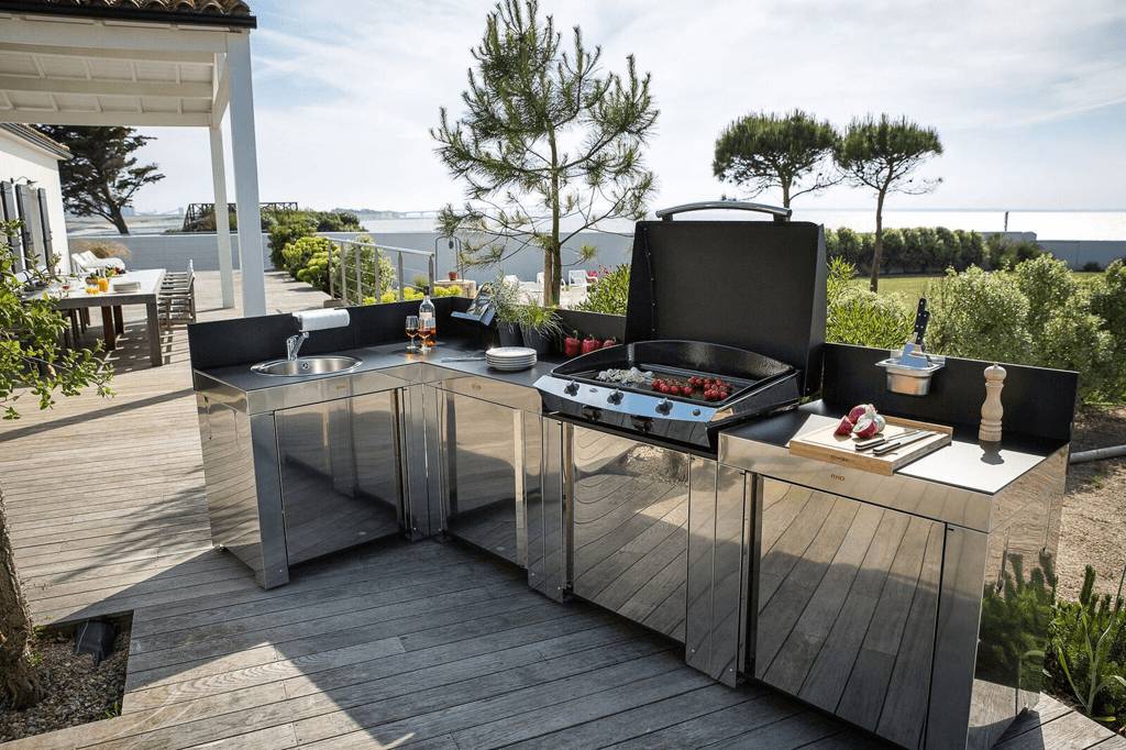 Eno - Eno - Module cuisine avec évier HPL et inox L.80 x l.60 x H.115 - Image 2