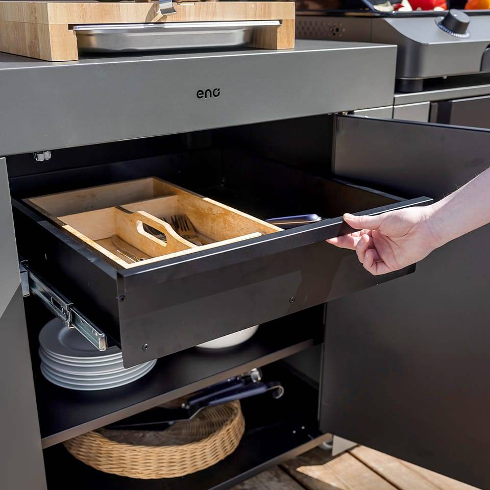 Eno - Tiroir acier pour cuisine extérieure Modulo - ENO - Image 6