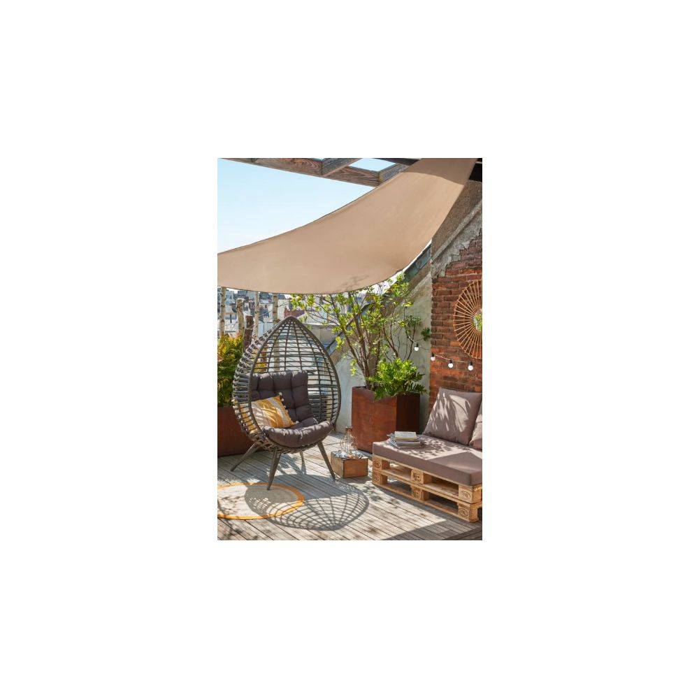 Ecloz - Voile d'ombrage imperméable triangle polyester taupe 3m ECLOZ - Imagen 1