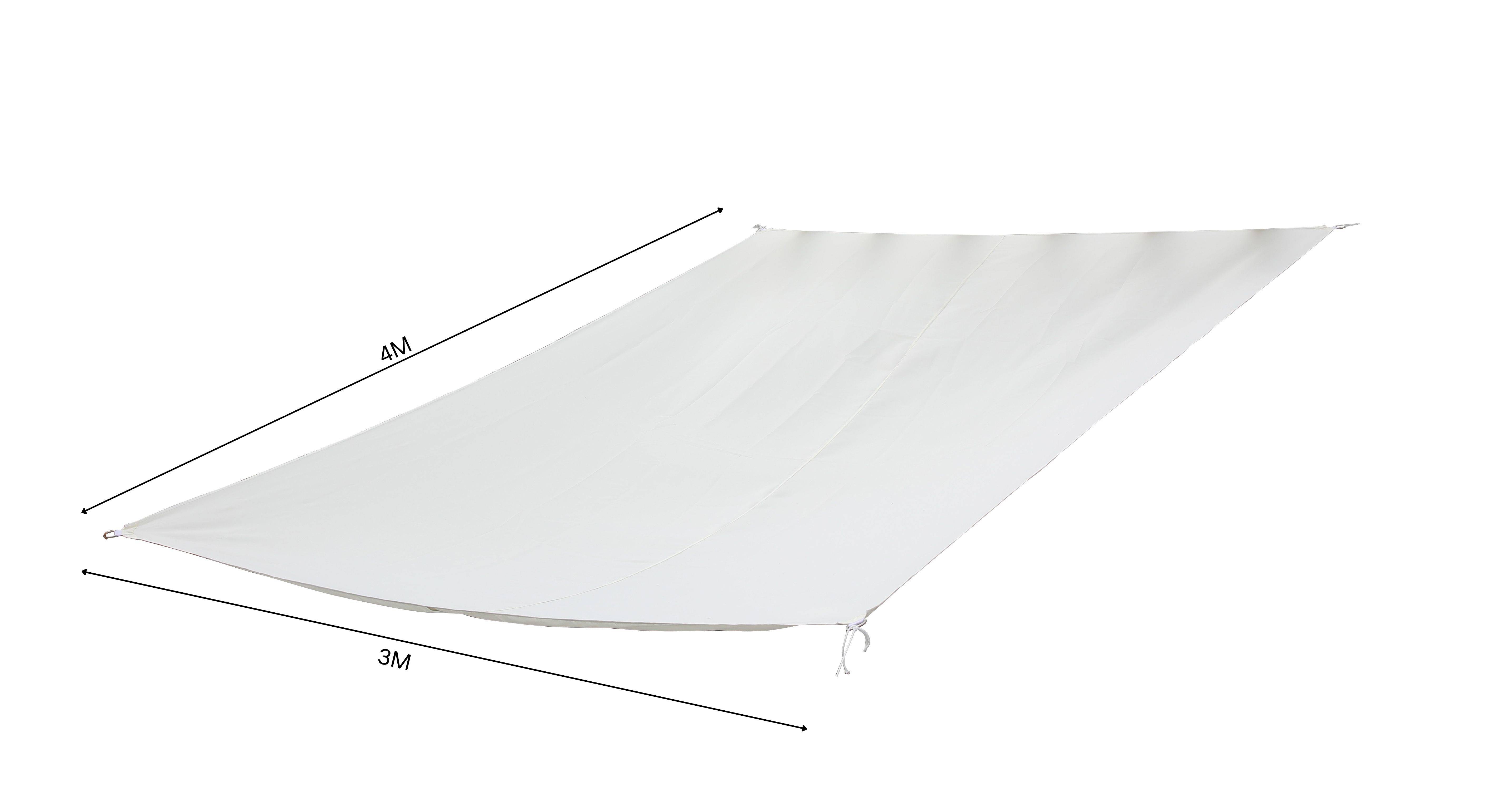 Ecloz - Voile d'ombrage imperméable rectangle polyester natural 3x4m ECLOZ - Image 2
