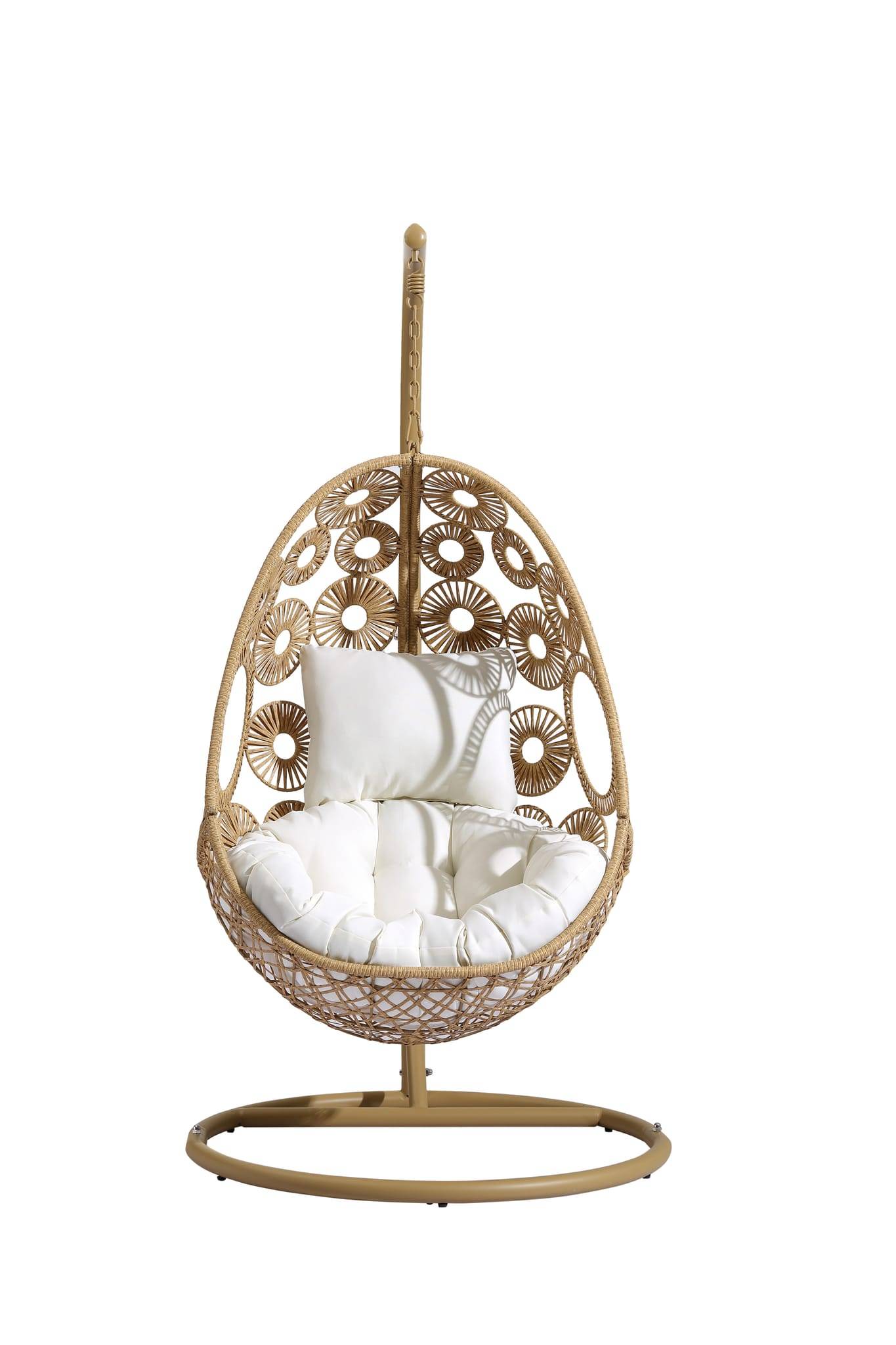 Ecloz - Fauteuil oeuf suspendu de jardin acier cordage naturel Déco ECLOZ - Image 5